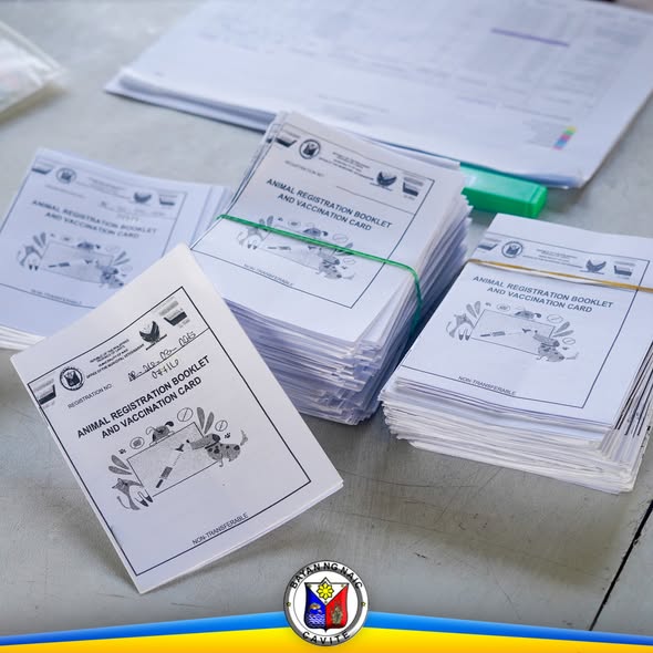 Mga booklet ng animal registration at vaccination card para sa anti-rabies drive sa Naic
