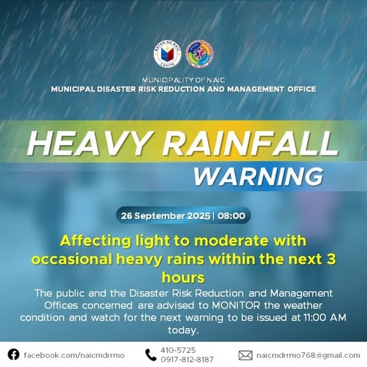Heavy Rainfall Warning No. 3 dahil sa Severe Tropical Storm OPONG