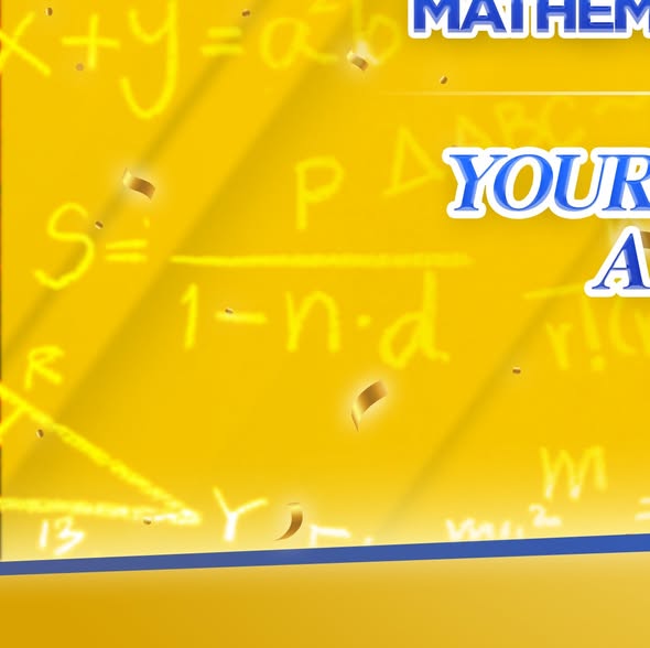 Graphic: Background ng matematika na may mga formula at bahagyang nakasulat na 'MATHEMATICS' at 'YOUR'