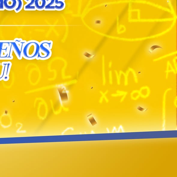Disenyong graphic: dilaw na background may mga math formula, para sa Naic Elementary School TIMO 2025