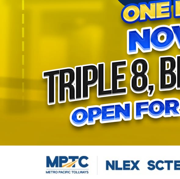 Poster: One RFID Easytrip Caravan, Nobyembre, Triple 8, Brgy. Sabang, Naic. Bukas para sa lahat ng motorista.