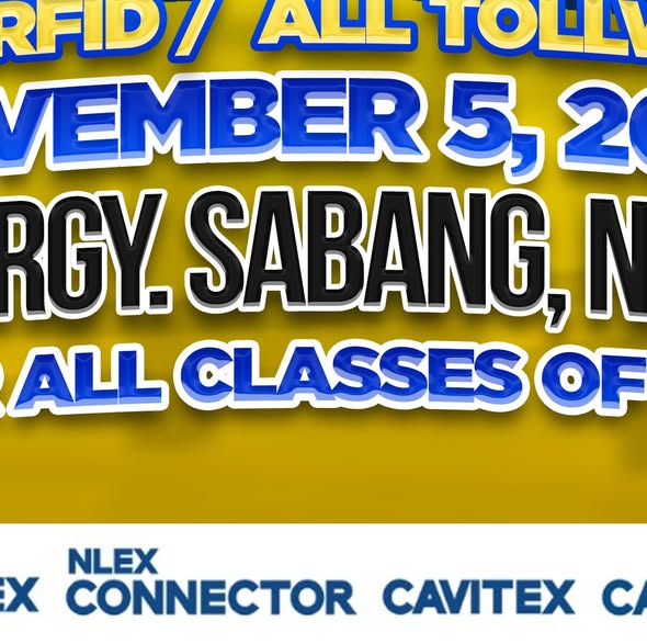 Poster: Easytrip RFID Caravan, Nobyembre 5, 2025, Sabang, Naic, Cavite - One RFID for All Tollways