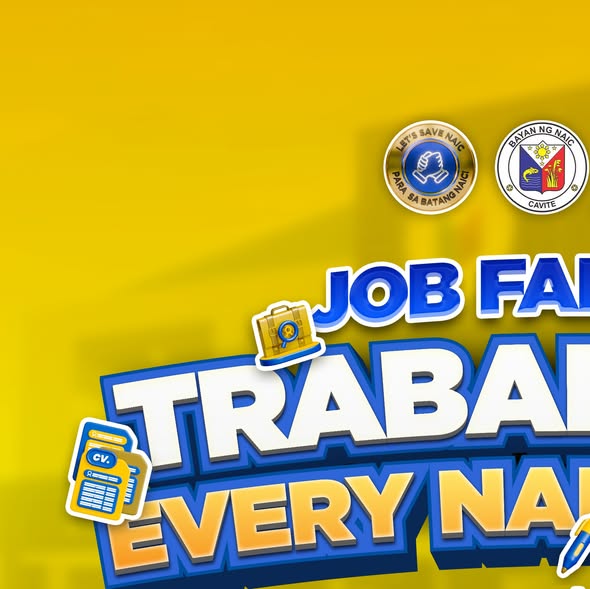 Poster: Job Fair 2025, Trabaho para sa Bawat Naicqueño, Stadium Shopping Strip, Munting Mapino, Naic