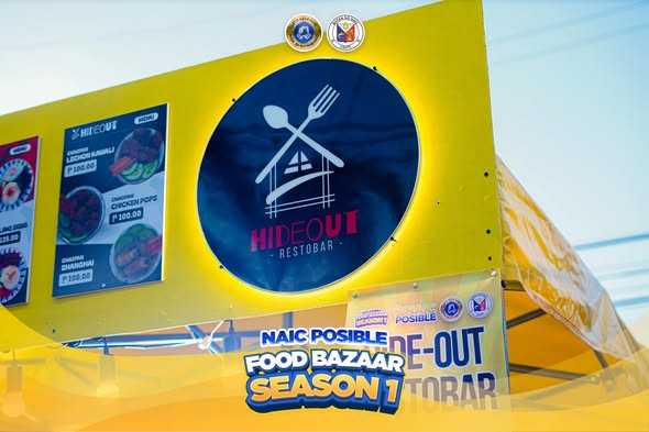 Poster: Naic Posible Food Bazaar Season 1, Hideout Restobar booth sa Naic, Cavite