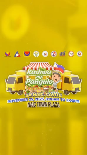 Poster: Kadiwa ng Pangulo sa Naic, Cavite, Nobyembre 25, 2025, 8:00AM hanggang 2:00PM, Naic Town Plaza