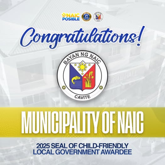 Pagbati: Naic, kinilala bilang 2025 Seal of Child-Friendly Local Government Awardee