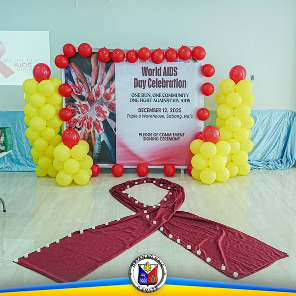 Poster: World AIDS Day Celebration, Disyembre 12, 2025, Triple 8 Warehouse, Sabang, Naic