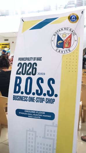 Poster: 2026 B.O.S.S. Business One-Stop-Shop, Ground Floor, Stadium Mall Munting Mapino, Naic, Cavite