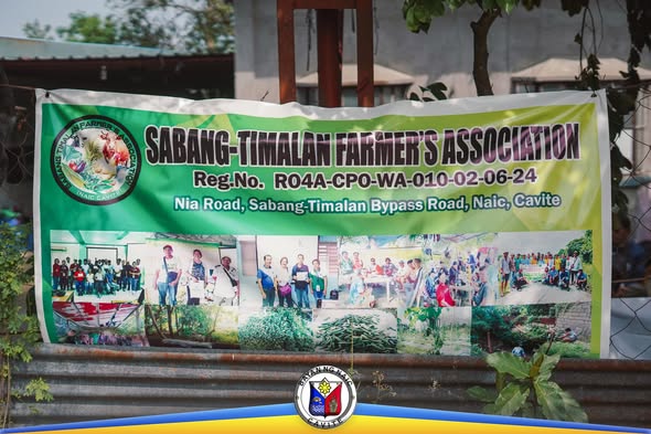 Banner: Sabang-Timalan Farmer's Association, Reg. No. RO4A-CPO-WA-010-02-06-24, Naic, Cavite