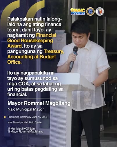 Naic, pinarangalan ng Financial Good Housekeeping Award