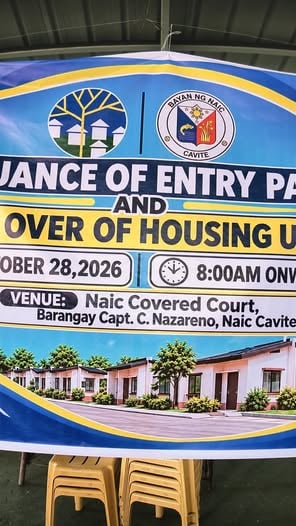 Larawan ng Issuance of Entry Pass at Turn Over of Housing Units sa Naic Covered Court, Oktubre 28, 2026
