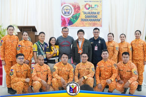Grupo ng BFP Naic at mga panauhin sa Talakayan at Damayang Pangkabuhayan sa Malainen Bago