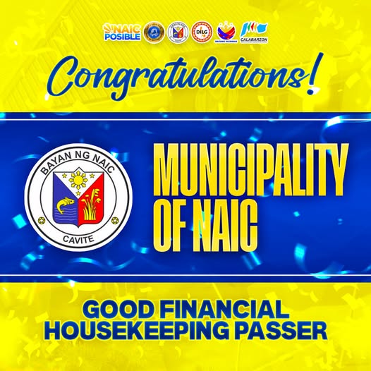 Poster: Congratulations, Municipality of Naic, Good Financial Housekeeping Passer