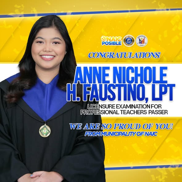 Poster: Pagbati kay Anne Nichole H. Faustino, LPT, pumasa sa Licensure Examination for Professional Teachers