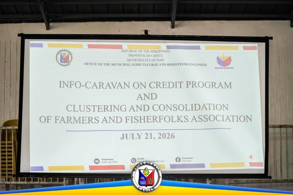 Slide: Info-Caravan on Credit Program at Clustering ng Farmers and Fisherfolks Association, Hulyo 21, 2026, Naic