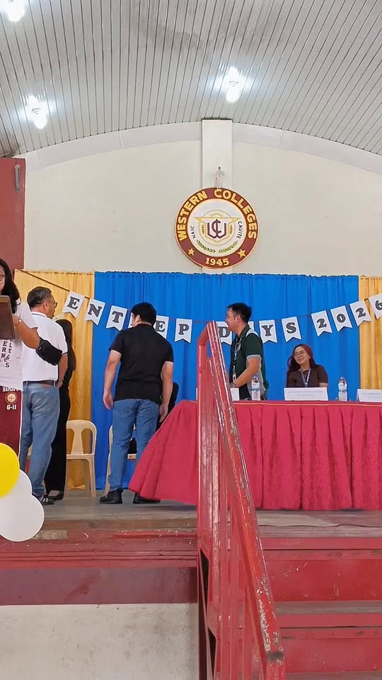 Entablado sa Entrepreneurship Day ng Western Colleges Inc. Naic, may banner na 2026