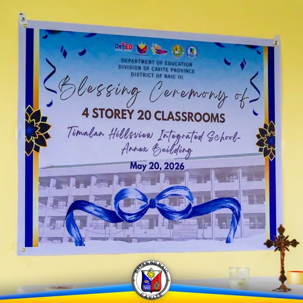 Poster: Blessing Ceremony ng 4 Storey 20 Classrooms, Timalan Hillsview Integrated School Annex, Mayo 20, 2026