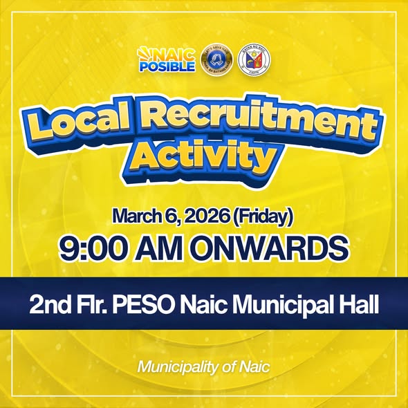 Poster: Local Recruitment Activity, Marso 6, 2026, 9:00 AM, 2nd Floor PESO Naic Municipal Hall