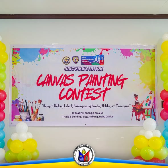 Poster: Canvas Painting Contest, Marso 12, 2026, 8:30 A.M., Triple 8 Building, Brgy. Sabang, Naic, Cavite