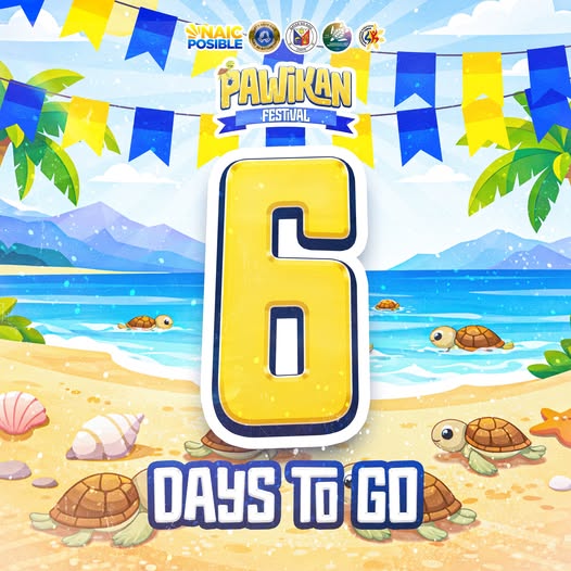 Poster: Pawikan Festival, 6 Days To Go, sa bayan ng Naic, Cavite