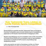 Poster: Naic Taekwondo Team, lalaban sa Cavite Patriots Sports Competition, SM Rosario, Nobyembre 6-8, 2025