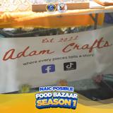 Poster: Adam Crafts banner sa Naic Posible Food Bazaar Season 1, mga handicraft sa mesa