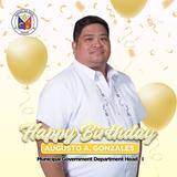 Poster: Maligayang Kaarawan kay Augusto A. Gonzales, Municipal Government Department Head I ng Naic