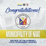 Pagbati: Naic, kinilala bilang 2025 Seal of Child-Friendly Local Government Awardee