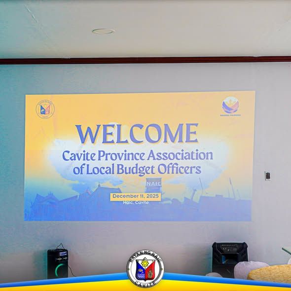 Slide ng pagtanggap: Welcome sa Cavite Province Association of Local Budget Officers, Disyembre 11, 2025, Naic, Cavite
