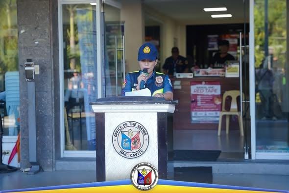 Mayor Rommel Magbitang at mga opisyal sa send off ceremony ng Ligtas Undas 2026